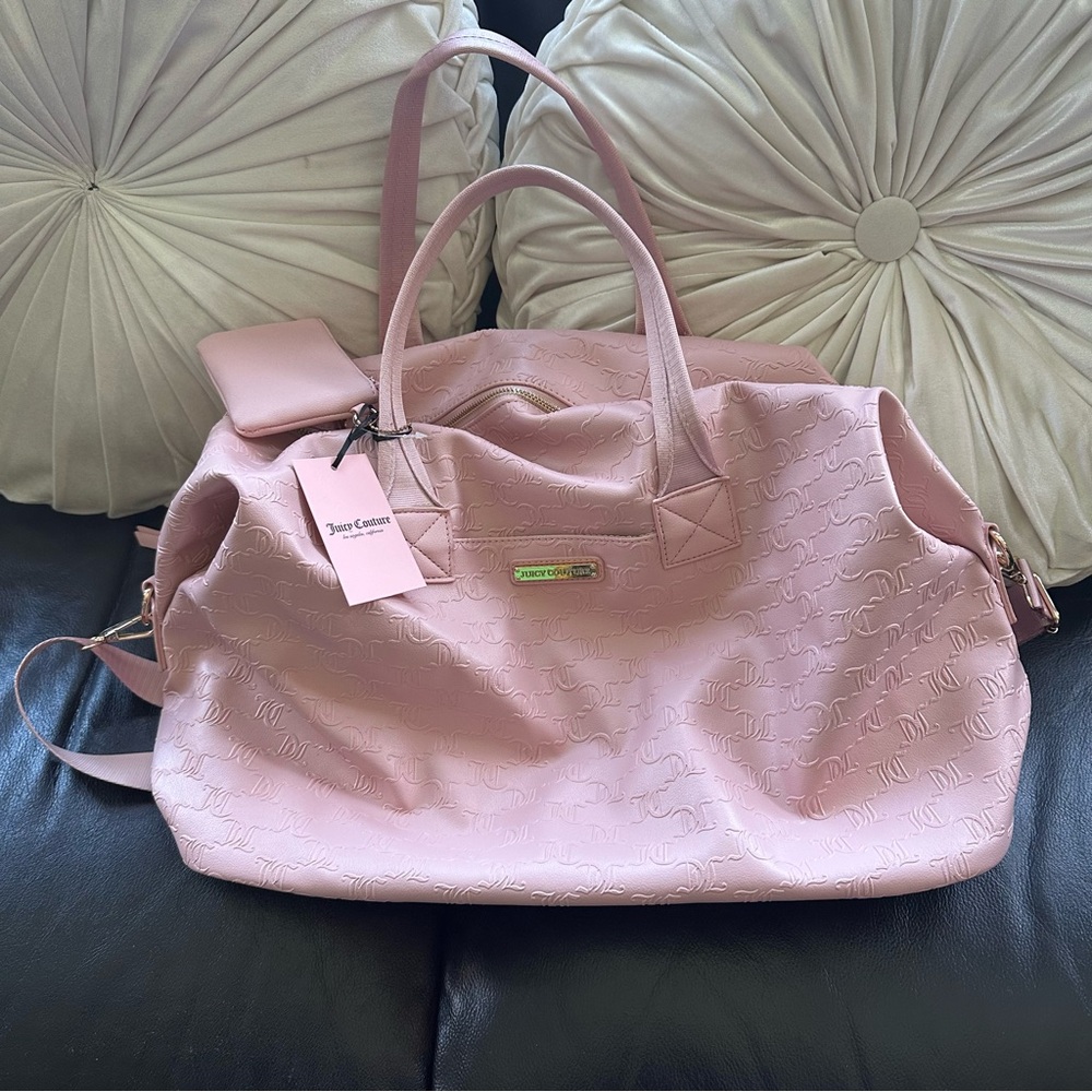 Pink Juicy Couture Weekender/Duffle Bag with Coin Purse: NWT